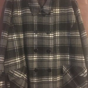 Plaid Pea Coat